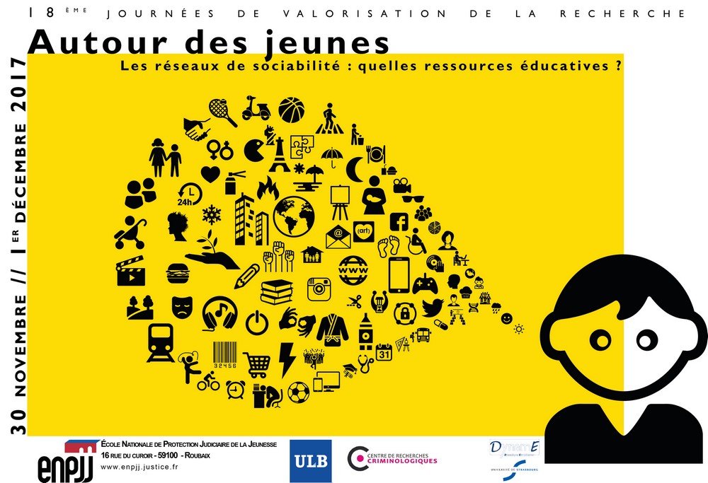 Les 18èmes journées de valorisation de la recherche de l’École nationale de protection judiciaire de la jeunesse, intitulées « Autour des jeunes. Les réseaux de sociabilité : quelles ressources éducatives ? » se tiendront les 30 novembre et 1er décembre 2017. 