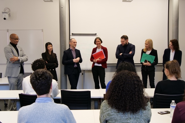 En présence de Sacha Straub-Kahn, porte-parole du ministère de la Justice, la DPJJ adjointe a profité de ce temps fort institutionnel pour aller à la rencontre des élèves de la Classe Prépa Talents (CPT), qui prépare aux concours de la PJJ.