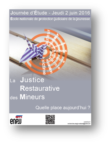 Affiche de la journée d'étude consacrée à la justice restaurative