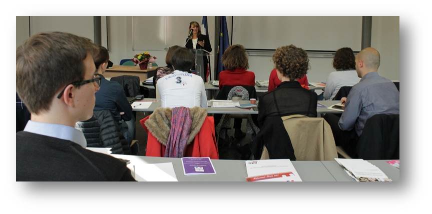 Rosemonde DOIGNIES, directrice générale de l'ENPJJ, lors de l'allocution d'ouverture de la session régionale "Jeunes" - Sécurité et justice de l'INHESJ
