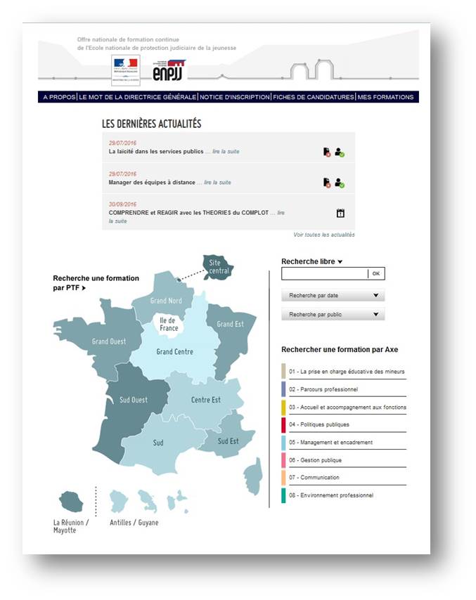 La première partie de l’offre nationale de formation continue pour l’année 2017 est disponible en ligne. 
