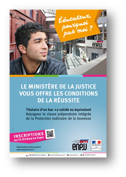 L’École nationale de protection judiciaire de la jeunesse lance la 10ème édition de sa classe préparatoire intégrée au concours d’éducateur de la Protection judiciaire de la Jeunesse. La date limite de réception des dossiers d'inscription est fixée au mardi 9 mai 2017.