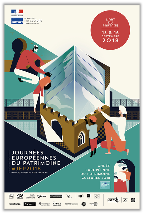 Les 15 et 16 septembre 2018, le site central (Roubaix) et le centre d’exposition historique (Savigny-sur-Orge) de l’ENPJJ seront ouverts aux visites à l’occasion des 35èmes journées européennes du patrimoine, consacrées à l’art du partage. 